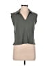 Splendid Gray Sleeveless Button-Down Shirt Size M - photo 1