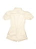 Old Navy 100% Cotton Solid Ivory Romper Size 8 - photo 2