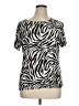 JM Collection Ivory Short Sleeve Top Size XL - photo 1
