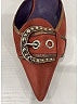 Prada 100% Leather Red Brown Vintage Leather Kitten Heels Size EU 37 1/2 - photo 5
