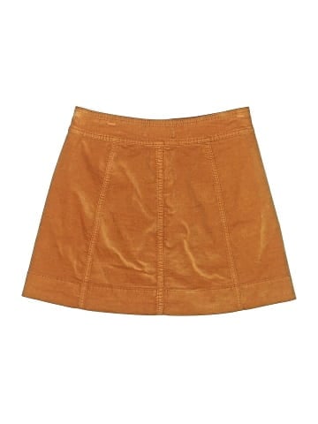 Madewell Velveteen A-Line Mini Skirt: Button-Front Edition (view 2)