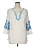 Talbots 100% Cotton Ivory 3/4 Sleeve Blouse Size 1X - photo 1