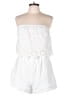 Lush 100% Cotton White Romper Size L - photo 1
