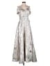 Xscape Silver Cocktail Dress Size 8 - photo 1