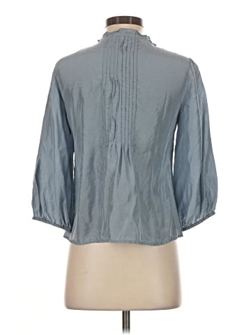 Garnet Hill 3/4 Sleeve Silk Top (view 2)