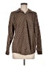 Chico's 100% Cotton Stripes Brown Blazer Size M - photo 1