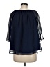 Travel Elements 100% Polyester Blue 3/4 Sleeve Blouse Size M - photo 2