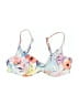 No Boundaries Print White Swimsuit Top Size S - photo 1