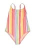 Roxy Stripes Pink One Piece Swimsuit Size 12 - photo 1