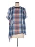 Opening Ceremony 100% Polyester Blue Short Sleeve Blouse Size 8 - photo 1