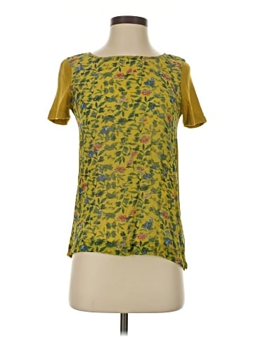 Hi-Line Short Sleeve Silk Top (view 1)