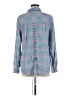 Billy T 100% Lyocell Plaid Blue Long Sleeve Button-Down Shirt Size M - photo 2