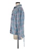 Billy T 100% Lyocell Plaid Blue Long Sleeve Button-Down Shirt Size M - photo 5