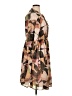 Torrid 100% Polyester Print Brown Casual Dress Size 1X Plus (1) - photo 4
