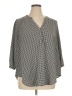 Torrid 100% Polyester Houndstooth Gray 3/4 Sleeve Blouse Size 1X Plus (1) - photo 1