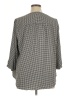 Torrid 100% Polyester Houndstooth Gray 3/4 Sleeve Blouse Size 1X Plus (1) - photo 2