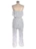 rue21 100% Rayon Stripes White Jumpsuit Size L - photo 2