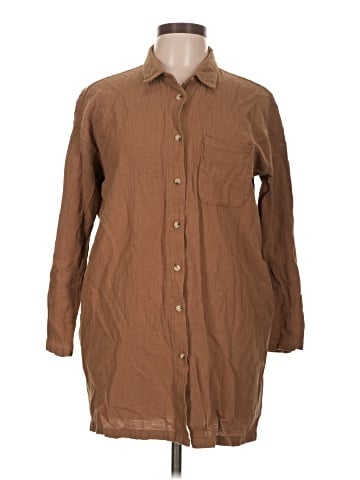 Very J Long Sleeve Button-Down Shirt (view 1)
