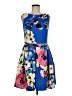 Taylor Print Blue Cocktail Dress Size 8 - photo 1