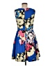 Taylor Print Blue Cocktail Dress Size 8 - photo 2