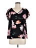 Jennifer Lopez 100% Polyester Black Short Sleeve Blouse Size M - photo 1
