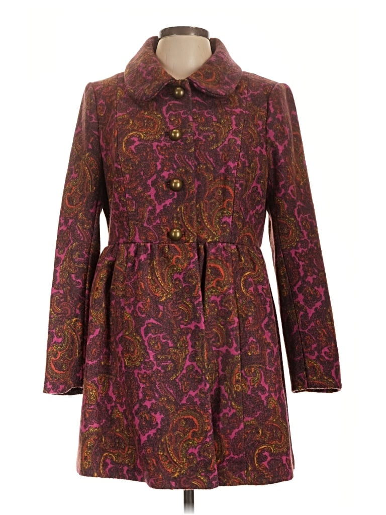 Pre-owned Plenty By Tracy Reese Coat In Burgundy