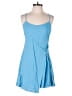 Lush Solid Blue Casual Dress Size M - photo 1