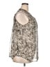 Apt. 9 100% Polyester Animal Print Silver Sleeveless Blouse Size 2X - photo 4