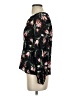Rebecca Taylor 100% Silk Floral Black Long Sleeve Blouse Size 4 - photo 5