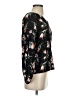 Rebecca Taylor 100% Silk Floral Black Long Sleeve Blouse Size 4 - photo 4