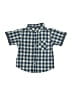 Ben Sherman Checkered-gingham Blue Short Sleeve Button-Down Shirt 9-12 MO / 12 MO - photo 1