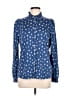 Boden Print Blue Long Sleeve Blouse Size 8 - photo 1
