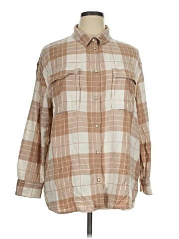 American Eagle Outfitters Long Sleeve Button-Down Shirt (view 1)