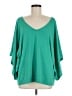 Glam Green 3/4 Sleeve Top Size M - photo 1