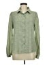 Have 100% Polyester Print Green Long Sleeve Blouse Size M - photo 1