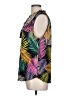 T Tahari Floral Tropical Black Tank Top Size L - photo 5