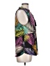 T Tahari Floral Tropical Black Tank Top Size L - photo 4