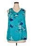 Apt. 9 100% Polyester Teal Sleeveless Blouse Size XXL - photo 1
