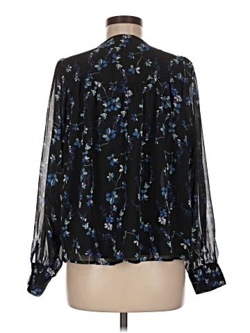 Aqua Long Sleeve Blouse (view 2)