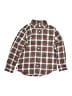 Crewcuts 100% Cotton Plaid Brown Long Sleeve Button-Down Shirt Size 8 - photo 1