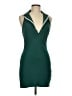 Zara Solid Green Cocktail Dress Size M - photo 1