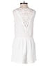 Solemio 100% Rayon Solid White Romper Size S - photo 2