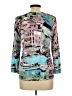 Cable & Gauge Print Teal Pullover Sweater Size L - photo 2