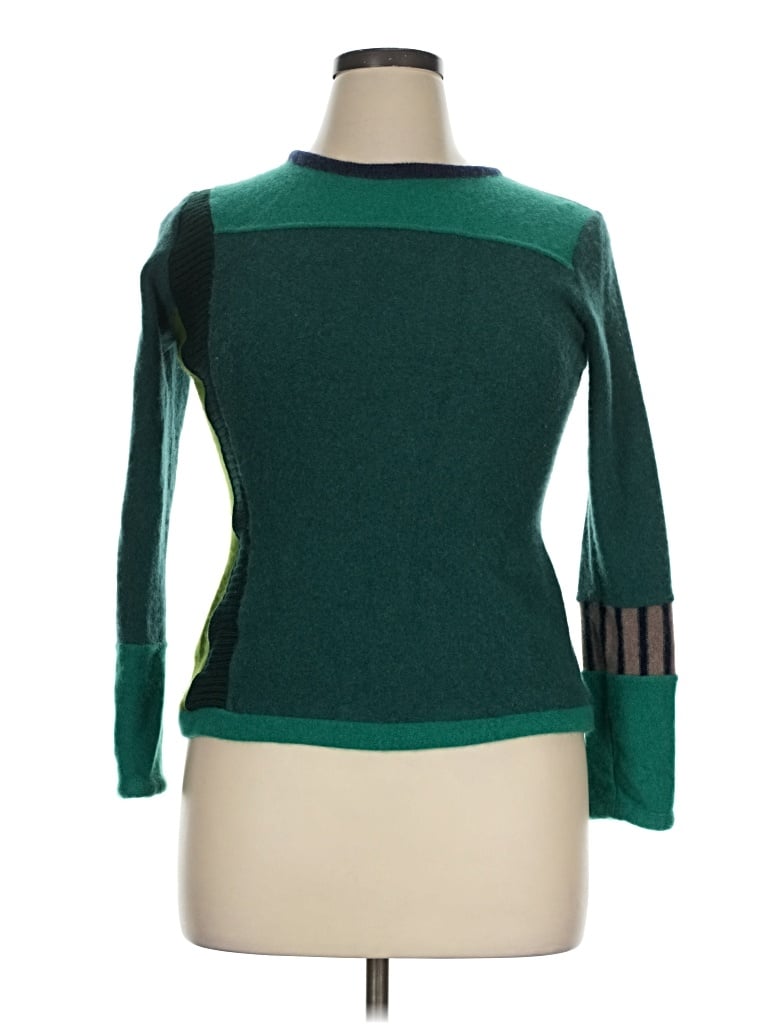 Pre-owned Assorted Brands Cashmere Pullover Sweater In Green