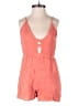 Illa Illa 100% Rayon Solid Orange Romper Size M - photo 1