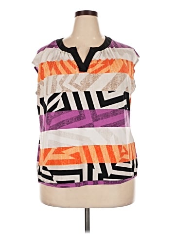 Worthington Short Sleeve Blouse (view 1)