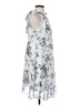 Elle 100% Polyester Print Silver Casual Dress Size XS - photo 4