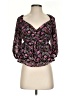 Mi ami 100% Polyester Black 3/4 Sleeve Blouse Size S - photo 1