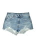 Levi's 100% Cotton Solid Blue Denim Shorts Size 26 waist - photo 1