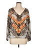 Venus Gray 3/4 Sleeve Blouse Size L - photo 1